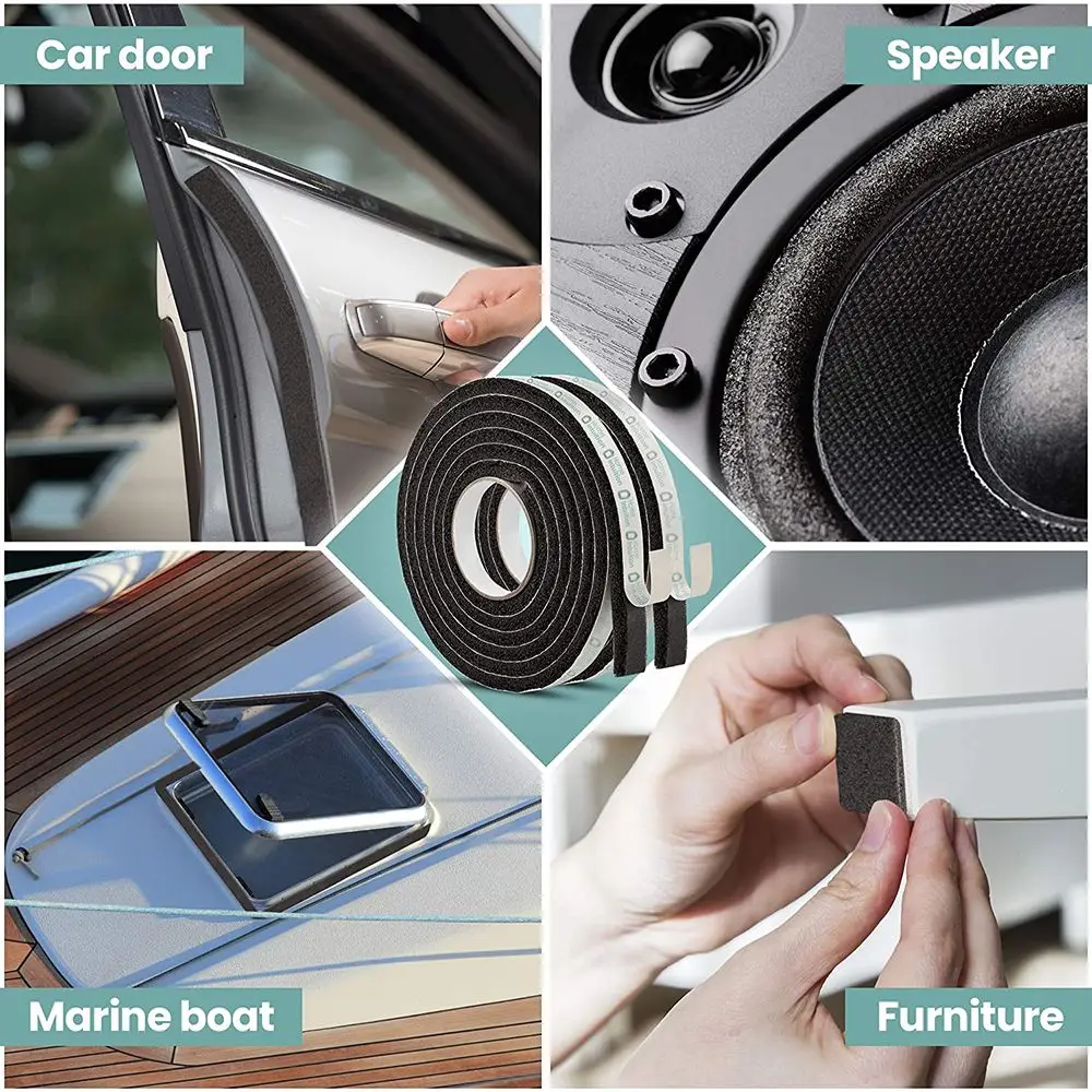 2M/Roll Home Dustproof Windproof Soundproof Weather Stripping Draught Excluder Door Window Sealing Strip