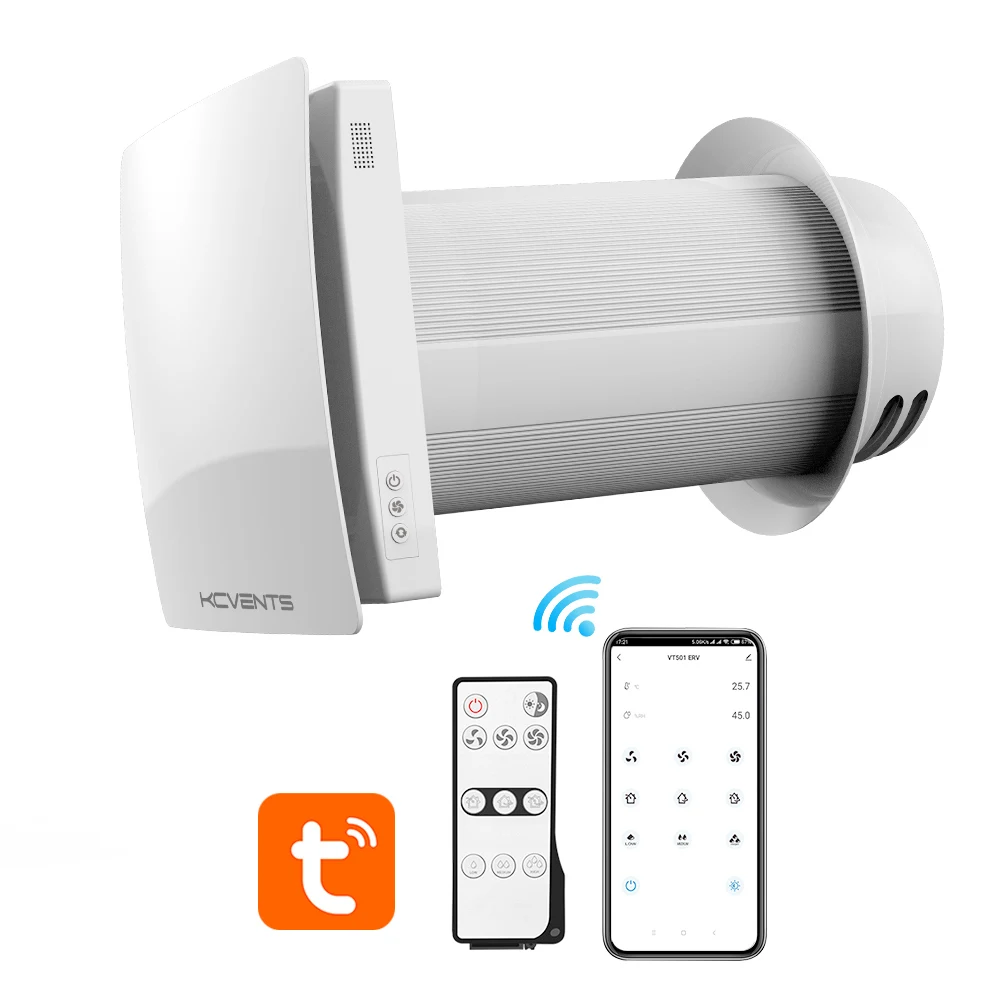 Ventilatore per ambienti a parete VT501-S purificatore d'aria con ventola di aria fresca con filtro Hepa per sistema di ventilazione