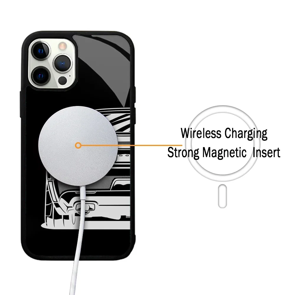 D-Dodge-S C- Challenger S-RTs Phone Case For IPhone 11 12 13 14 15 Plus Pro Max Mirror Acrylic Cover For Magsafe