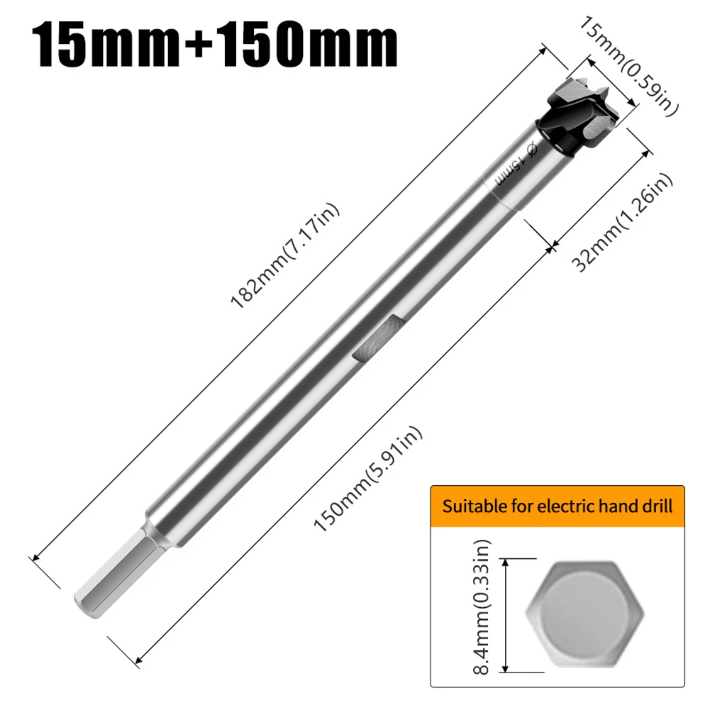 

Sleek Design Efficiently Engineered 150mm Hex Shank Drill Bit Perfectly Suited to Meet the Needs of Every Woodworker