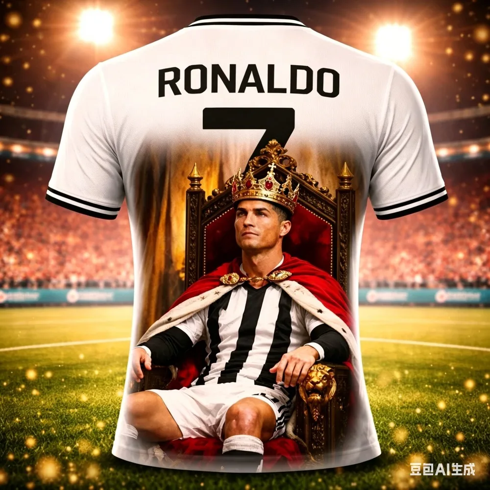 Das 3D-gedruckte Ronaldo-Fußballtrikot-T-Shirt für Kinder ist modisch, atmungsaktiv, für den Sommer geeignet und für den täglichen Gebrauch geeignet – Detail 6