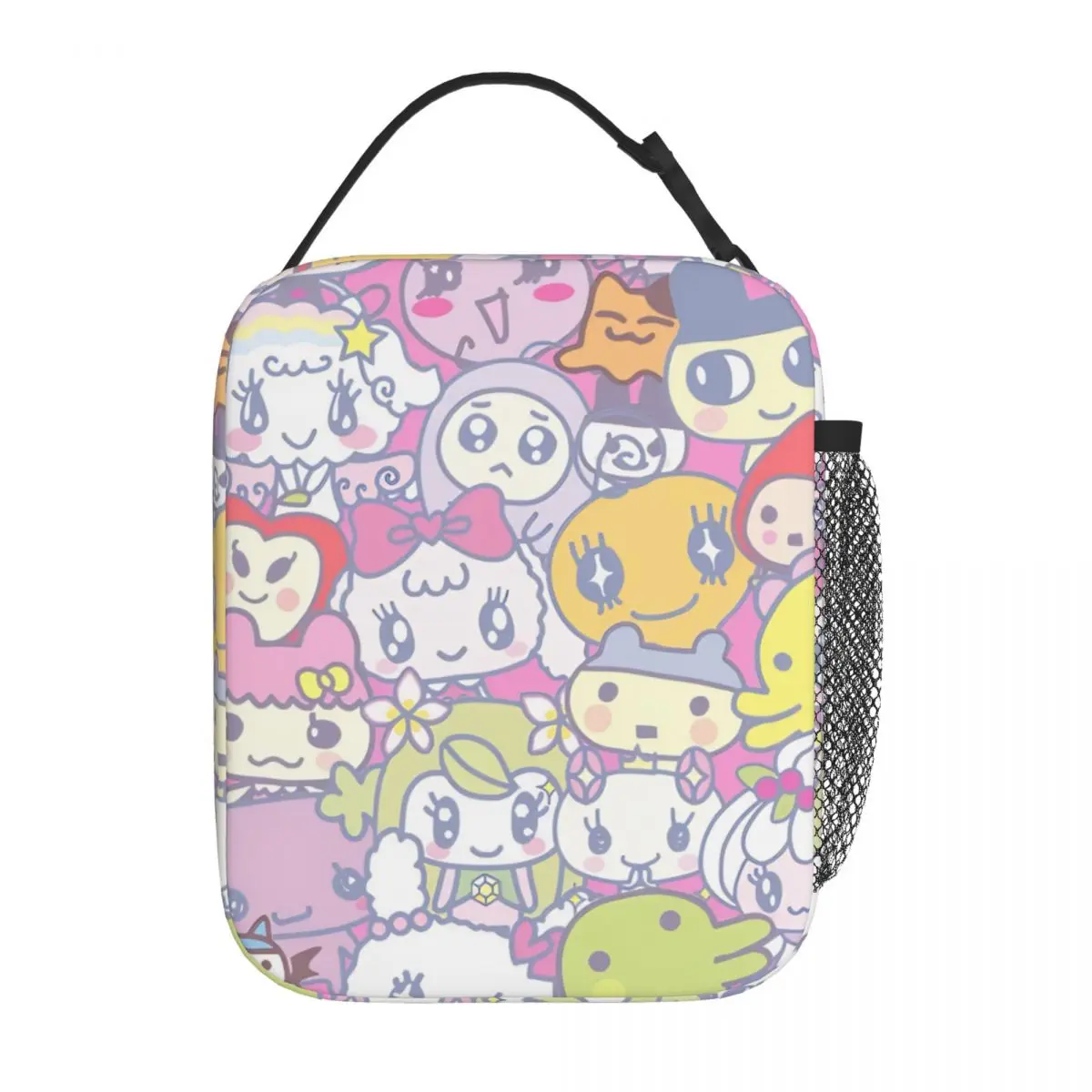 

Изолированные сумки для обеда с рисунком Тамагочиса Сумка-холодильник Контейнер для еды, большая емкость, ланч-бокс для мужчин и женщин, колледж, открытый