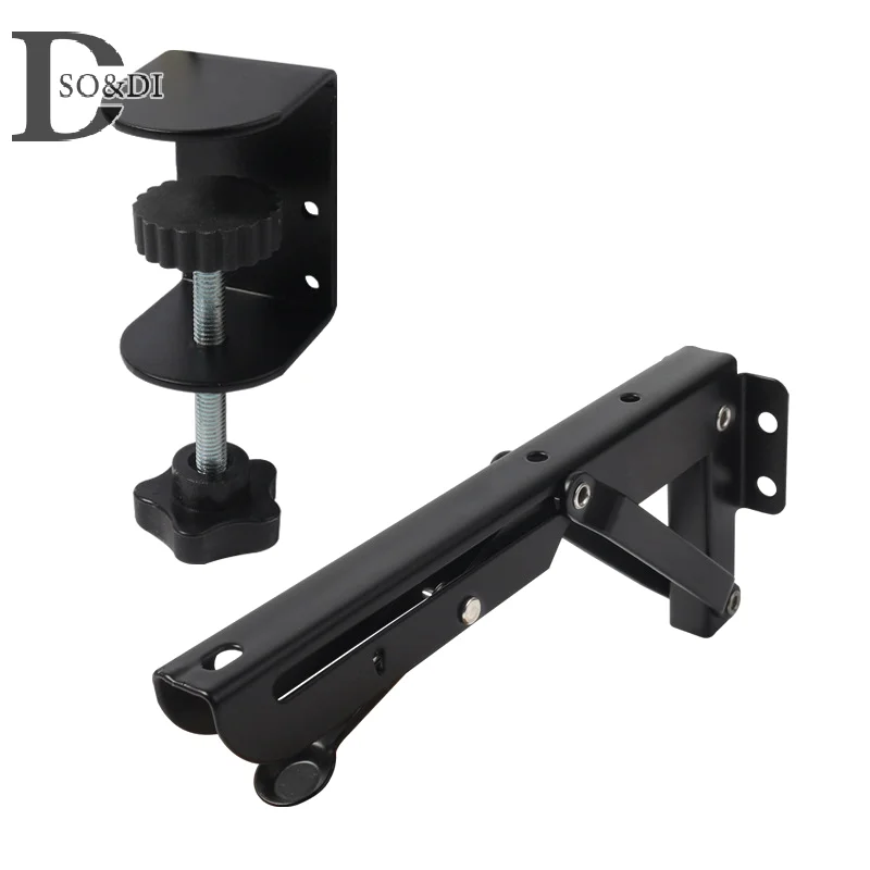 1Pcs L-shaped Foldable Desktop Bracket Heavy-duty Punch-free Space-saving Desktop Extension Plate Rack Hardware Accessories