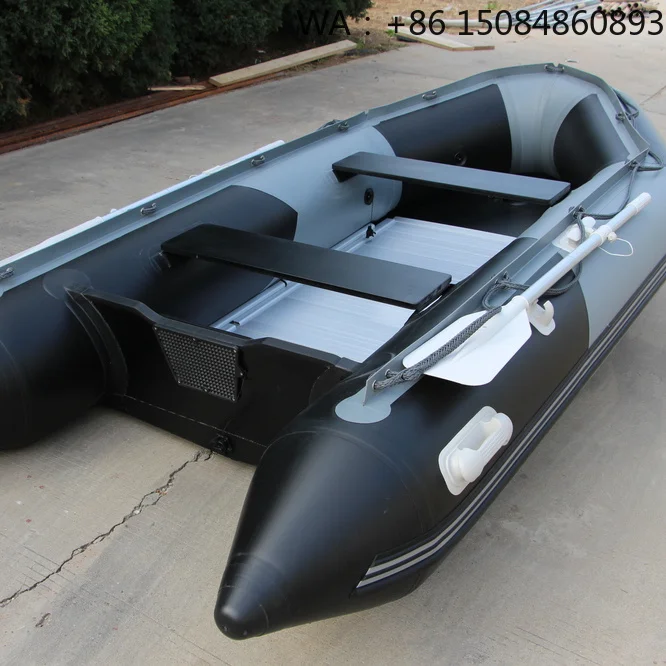 1.8mm Reinforced PVC Whitewater Rafting Boat, Drain System Power Component Heavy Duty For River Water Adventure
