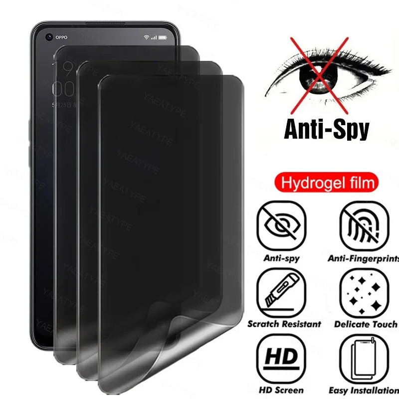 

Privacy Hydrogel Film For OPPO Reno 11 12 13 14 F FS A 4 5G Reno 7 5 Lite 5A 5F 5K 5Z 4F Lite 4 SE 4Z 6Z 2Z Screen Protector