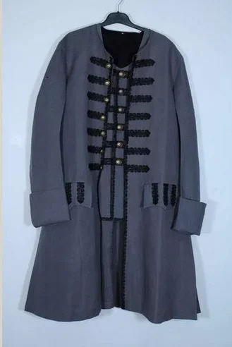 Adult Men Rococo Victorian Fashion Costume Outfits Retro Regency Rococo Frock Uniform Set Theater Reenactment Costumes