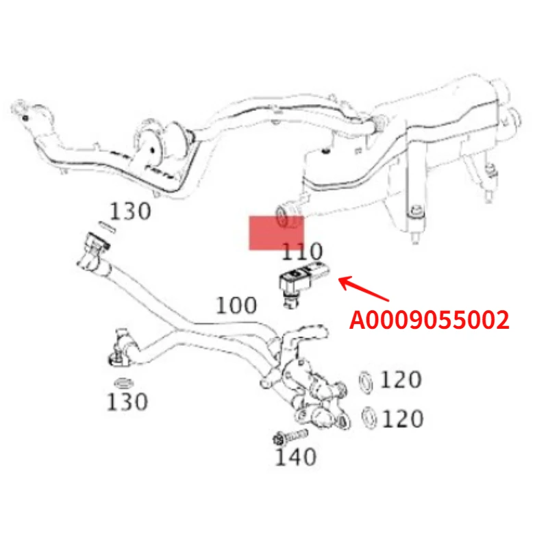 الأصلي A0009055002 العادم استشعار الضغط DPF 0009055002 لمرسيدس بنز CLA 180 200 250 GLA 180 200 250 GLS 320 4MATIC