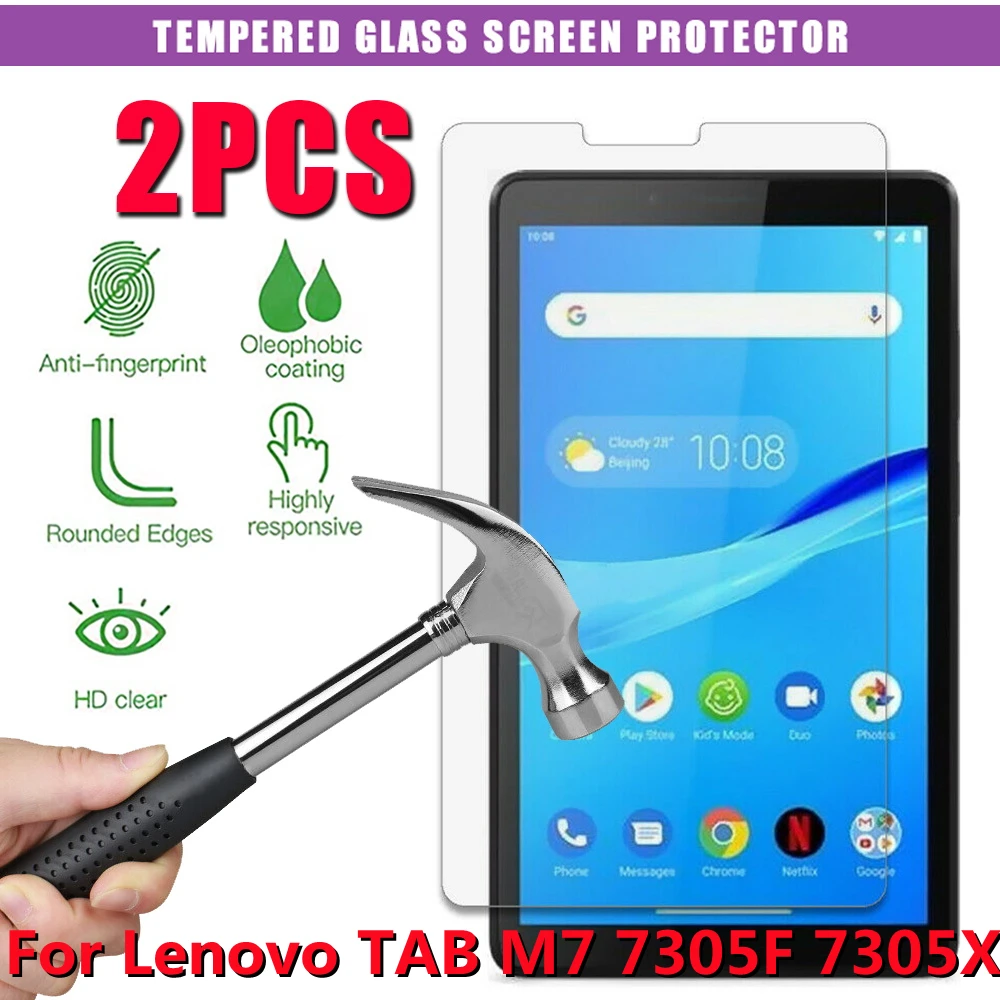 

2Pcs Tablet Tempered Glass for Lenovo TAB M7 TB-7305F/TB-7305X 7Inch 2.5D Full Cover Protective Screen Protector Film for TAB M7