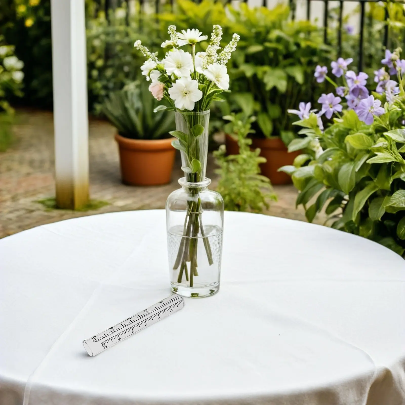 4Pcs Glass Rain Gauge Replacement Tube Easy Install Compatible with Most Bases Clear Rainfall Data Tracking for Outdoor Plants