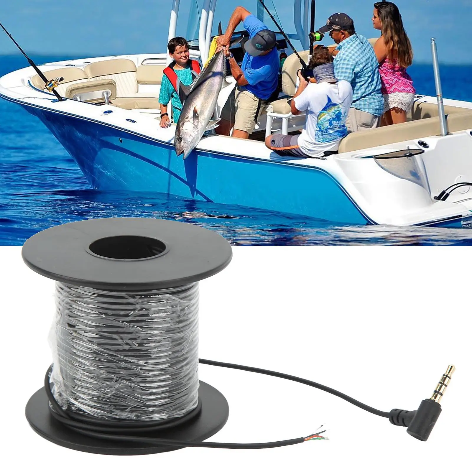 Cable de cámara de pesca, buscador de peces externo, fuerte resistencia a la tracción, equipo de pesca