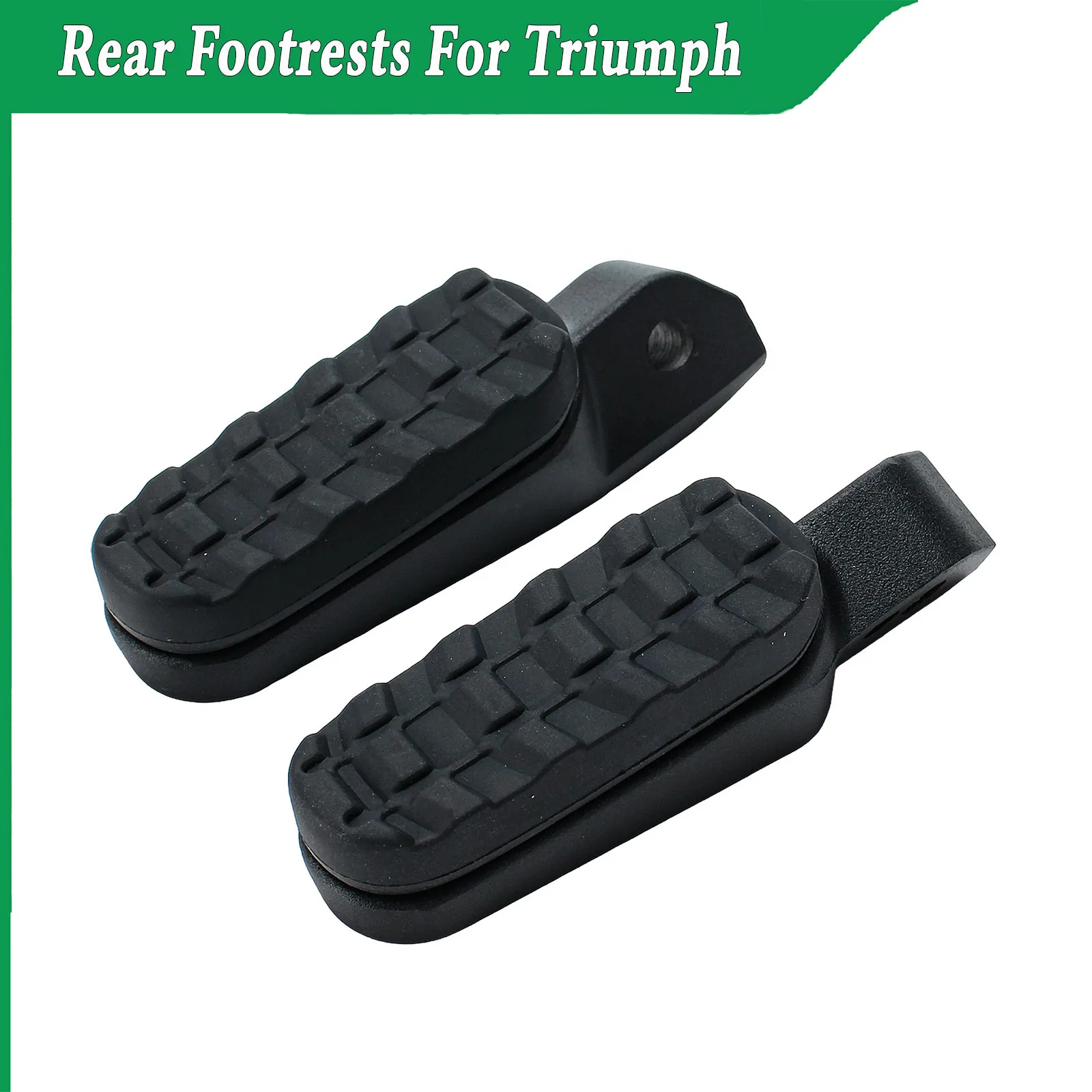 

1 Pair Black Rear Footrests Footpegs For Triumph Scrambler 1200 XC XE BOND/Tiger 850 Sport/900 GT Rally/1200 2020-2024