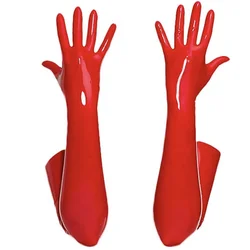 Gants en faux cuir sexy pour femmes, gants longs en latex brillant PVC, mitaines punk, vêtements de fête, cosplay, accessoires de olympiques de scène