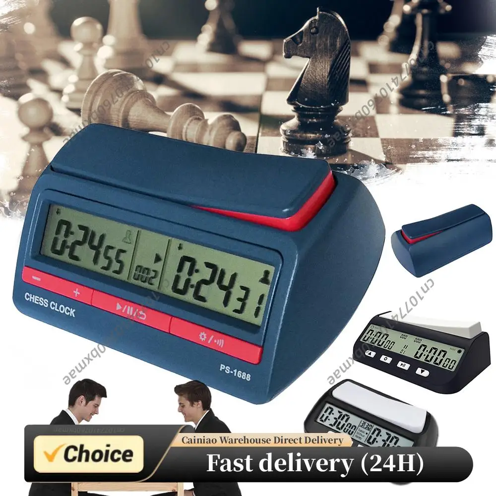 

Chess Digital Timer Professional Digital Chess Clock Plastic Battery Powered Multifunctional Lightweight for Family Personal Use
