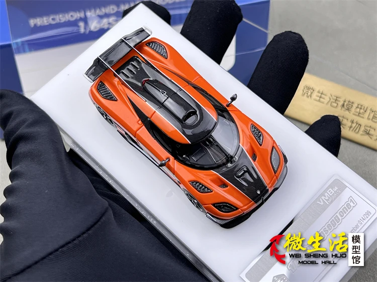 VMB Model 1:64 Koenigsegg Agera One1 orange Collection die cast alloy car model decoration gift