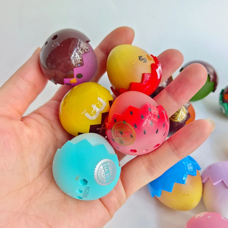 مصنع فضفاض الأسهم Kawaii لطيف X العين بيضة عيد الفصح بهلوان رولي بولي م فول قوس قزح اللون الفرخ الحيوان نموذج لجسم جمع لعبة