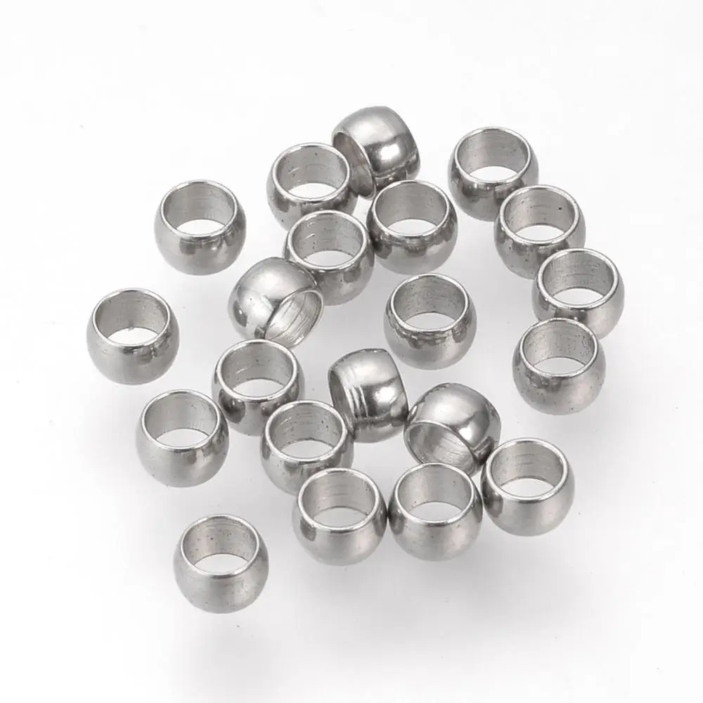 

Tarnish Resistant 304 Stainless Steel Spacer Beads Rondelle Stainless Steel Color 3x2mm Hole: 1.8mm