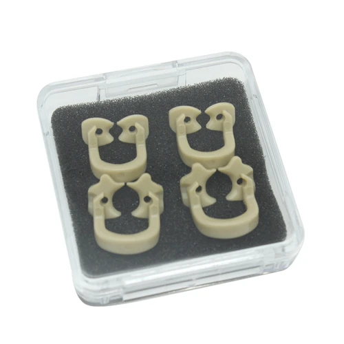 Imagen 2 del producto 4 unids/caja abrazaderas de dique de goma Dental Clip de barrera Material de resina herramientas de dentista de laboratorio Dental suministros de odontología pequeños y grandes