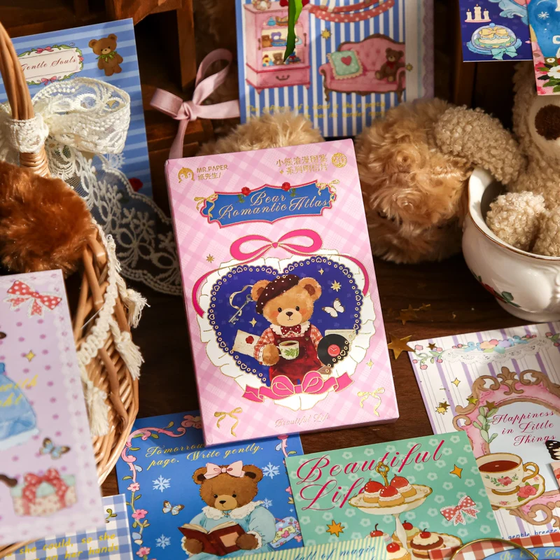 30 ورقة نمط اللوحة الزيتية بطاقات شكر قابلة للطي رسالة نعمة هدية بطاقات بريدية فنية للهدايا مناسبات مختلفة #2