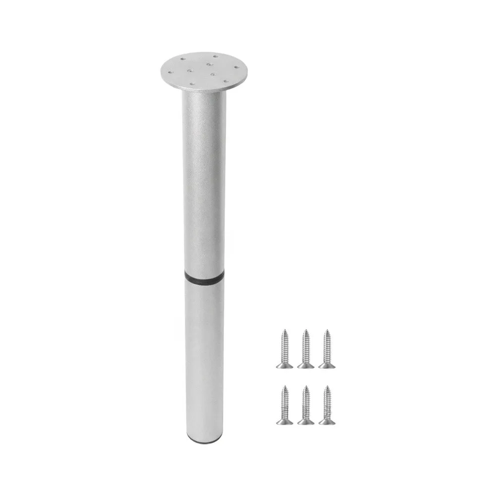 Silver Matte Aluminum RV Table Leg Set Adjustable Height Support For Camper Van Dinette For Tatami Bed Conversion Kit