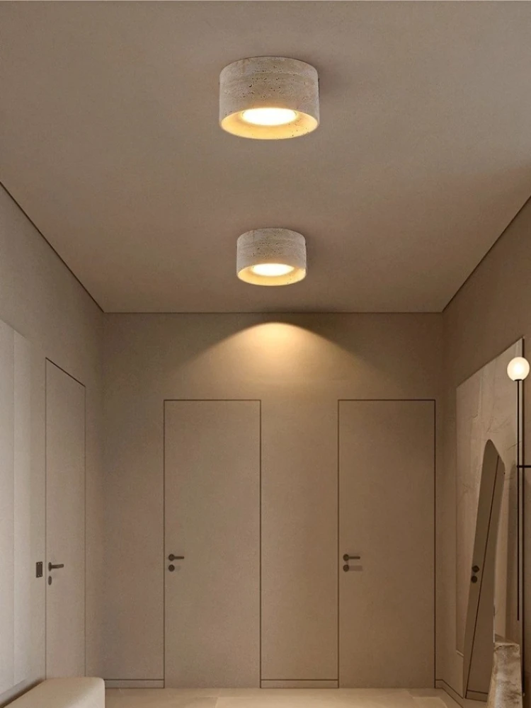 

Travertine Stone LED Ceiling Lamp Aisle Corridor Light Fixture For Living Dining Room Bedroom Decor Chandelier Ceiling Lights