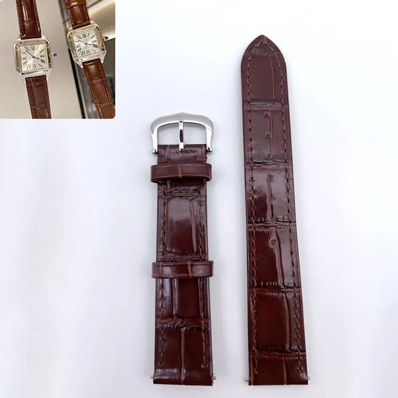 Watch Strap Durable And Soft Suit Cartie'r Tank/Must/Solo/Santos Watch Band Genuine Leather Quick Release Easy To Install
