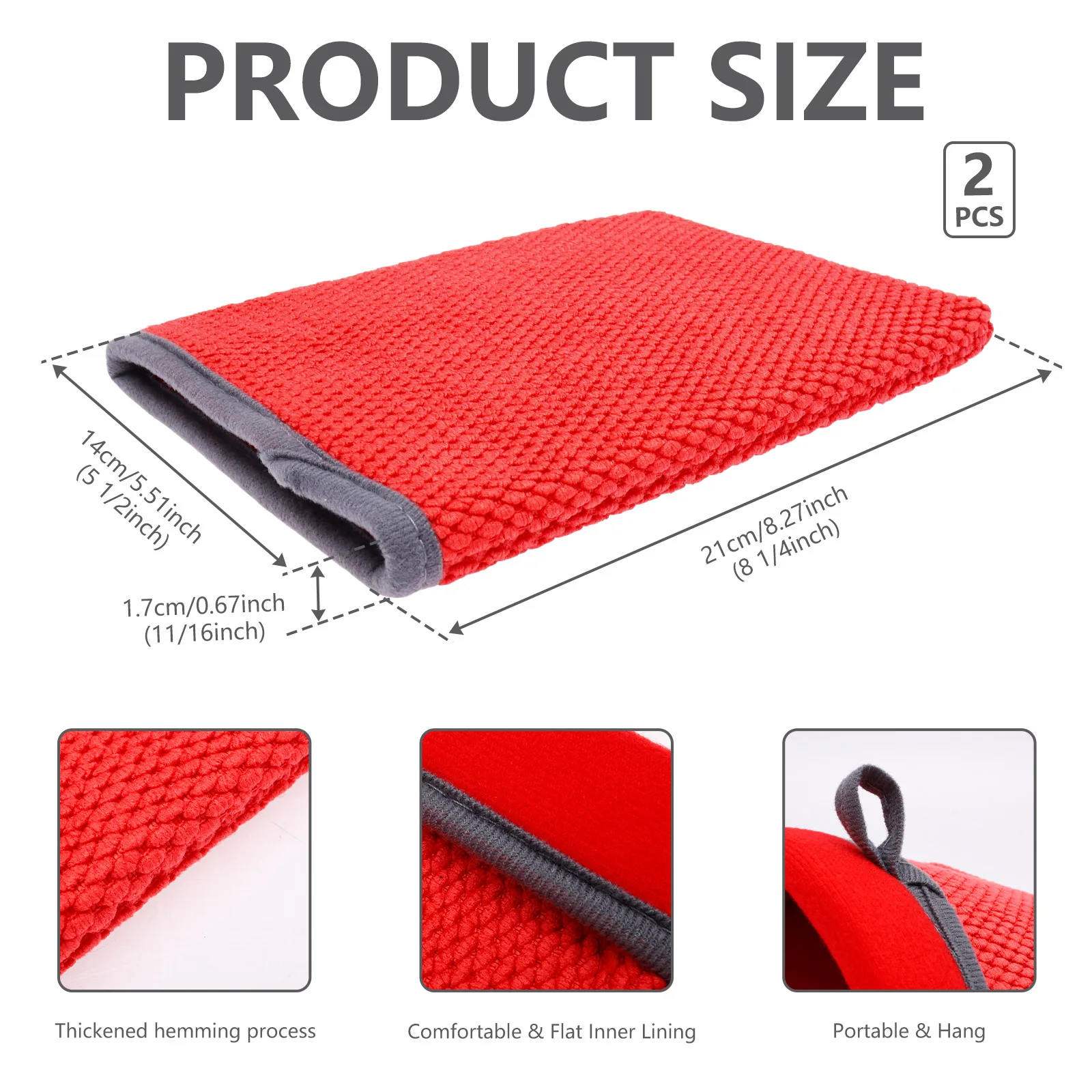 2Pcs Clay Mitt for Car Detailing Clay Infused Auto Detailing Glove Designed to Clean Grime Iron and Surface Contaminant From