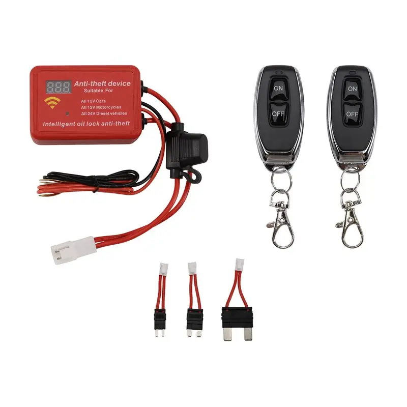 ABQB-Anti-Theft Immobilizer Digital Oil Circuit Drive Voltage Fuel Cut Off 12V 24V For Car Yacht Motorcycle Scooter Device