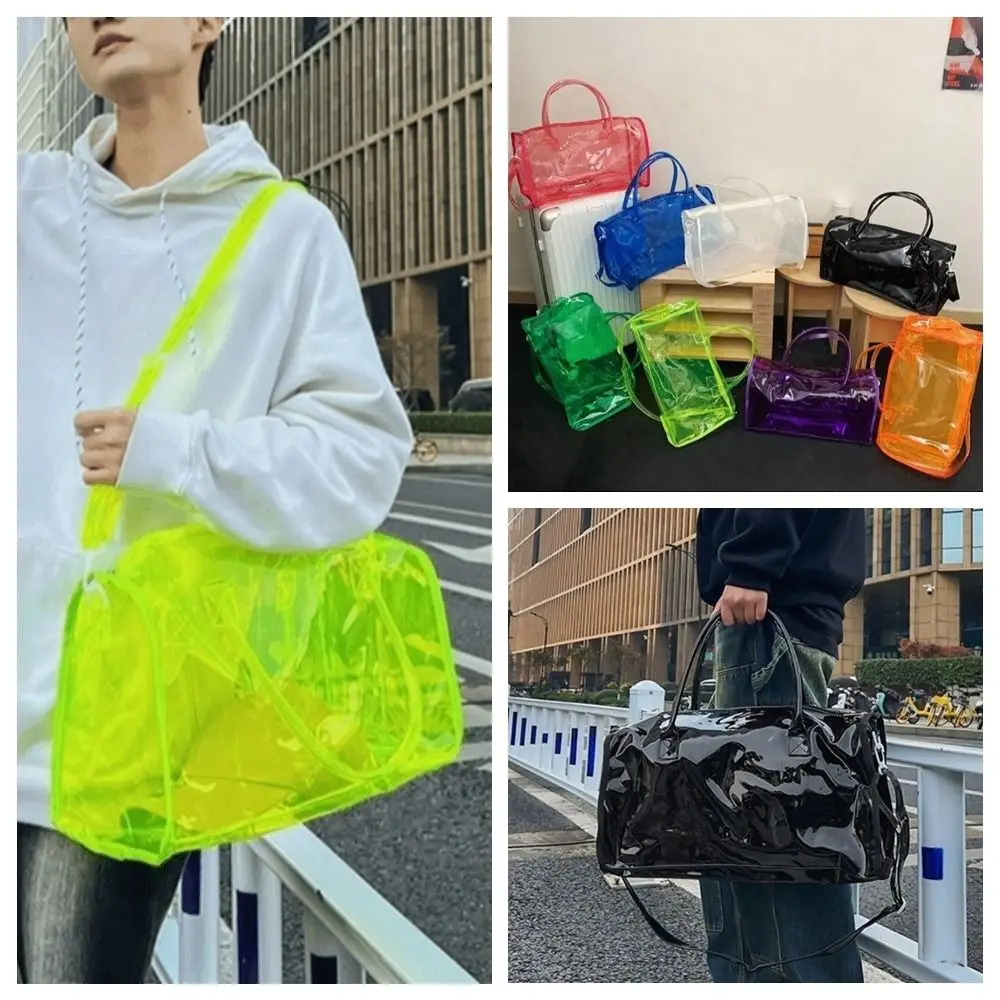 

Вместительная прозрачная сумка через плечо из ПВХ, водонепроницаемая, для хранения, на одно плечо, легкая, для туалетных принадлежностей