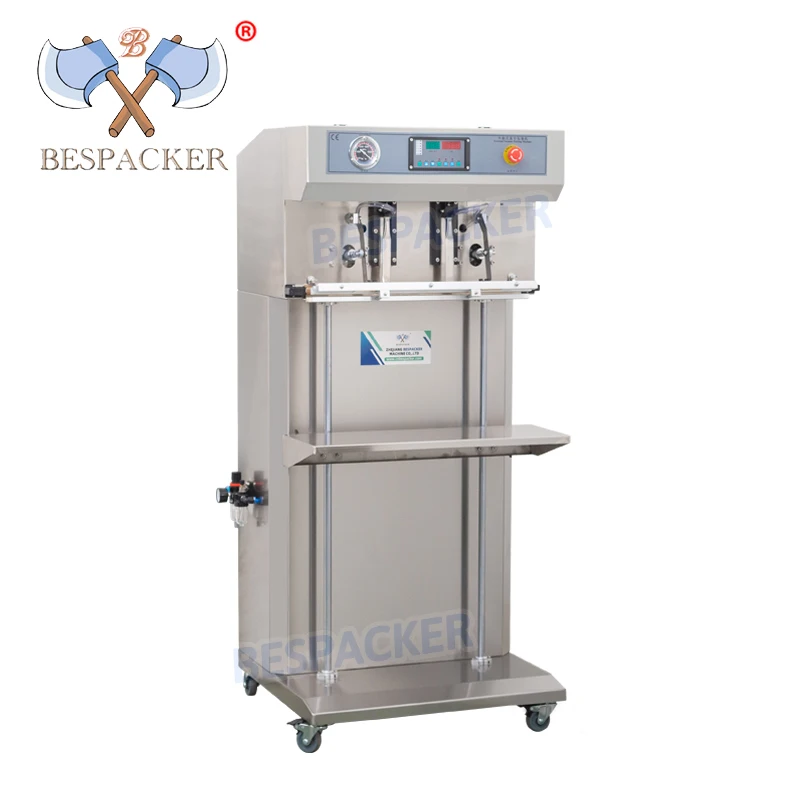 Bespacker VSQ-600LWS Vertikaler Typ Externe bodenstehende Vakuumverpackungsmaschine für trockenes Fischfleisch, externes Vakuumiergerät