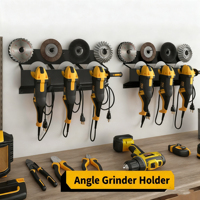 Angle Grinder Holder Angle Grinder Tool Stand Wall mount Bracket with Cord Hanger for Cutters Polishers, Garage and Workspace