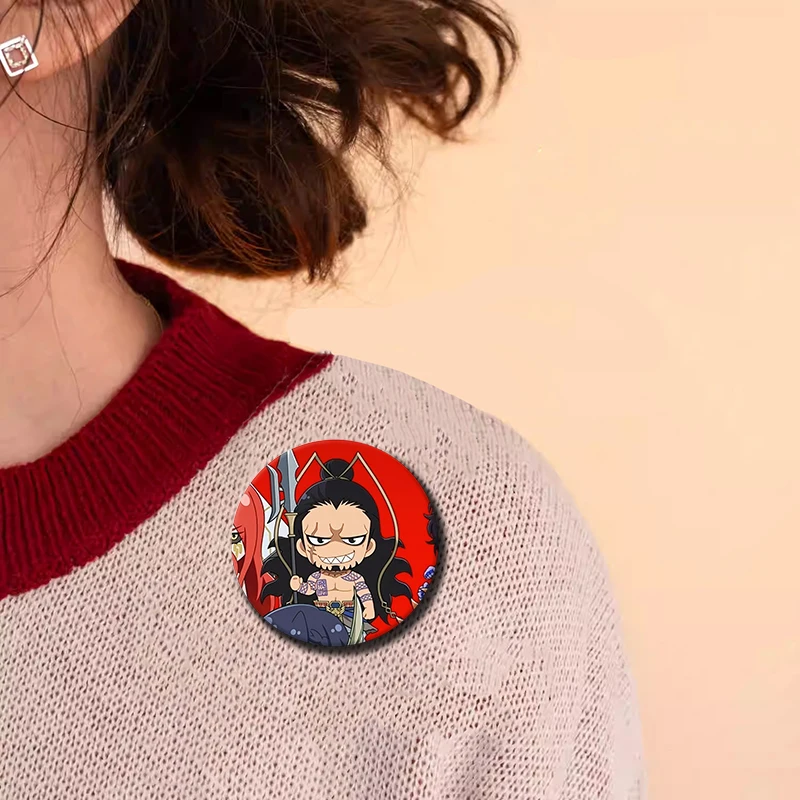 58mm Pop Anime Character Lü Bu Badges Creative and Interesting Badges Can Be Given As Gifts