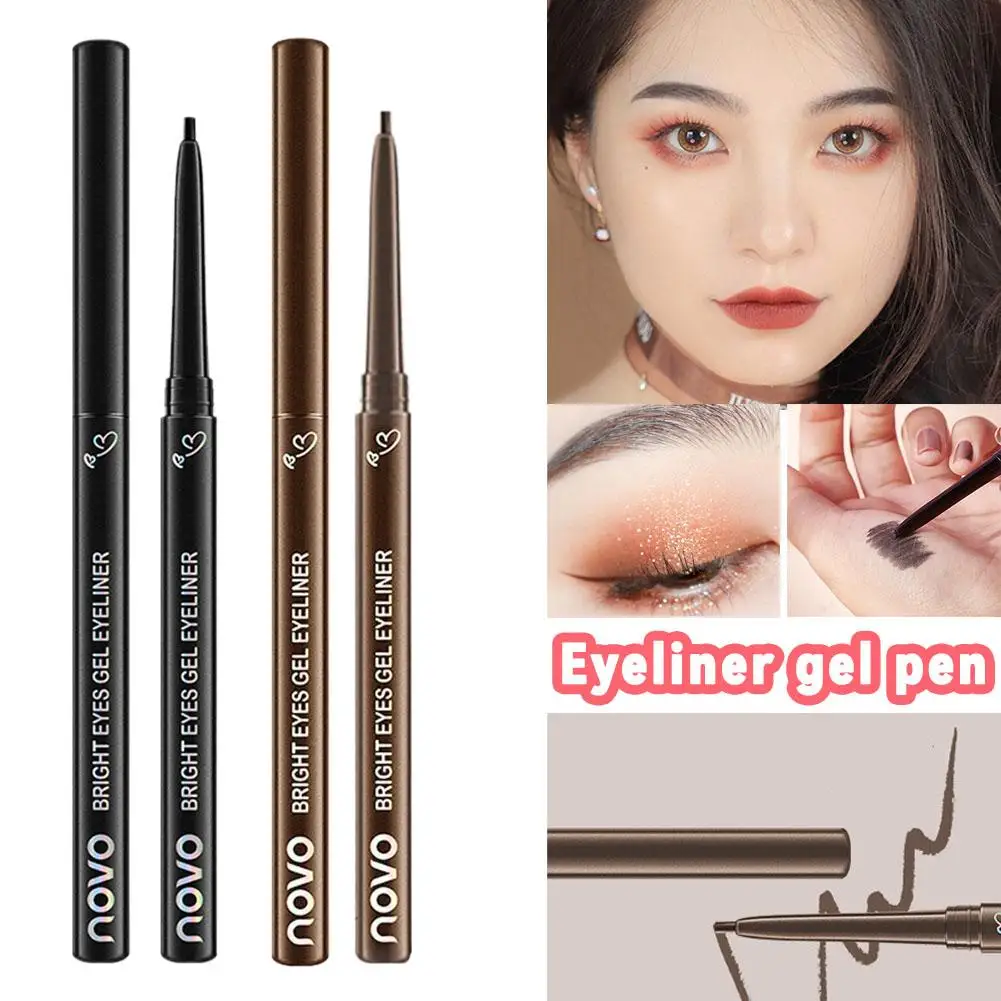 Crayon Eyeliner Gel Waterproof, Maquillage Facile, Longue Durée, Lisse, Noir, Ne Pas Pincer, Cosmétiques, Blooming Eye Brown, 256 Eyeliner, T3G9