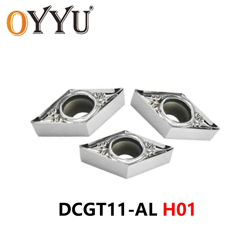 

OYYU DCGT11T3 DCGT11T301 DCGT11T302 DCGT11T304 DCGT11T308 AL H01 Carbide Inserts For Aluminum CNC Tools DCGT 11T304 DCGT11T3
