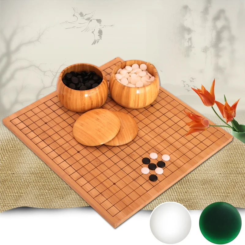 19-road-go-chess-set-wooden-chessboard-adult-children's-training-kit-yunzi-cloud-pieces-traditional-chinese-board-game