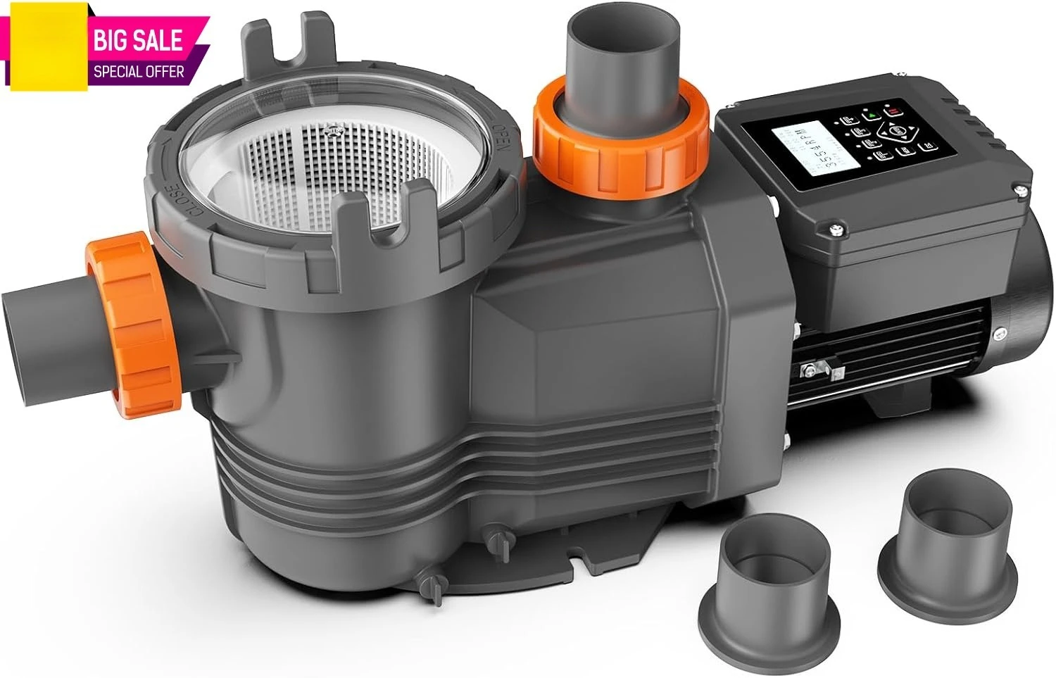 

11359 GPH with Timer 220-240V 3HP Pool Pump,Variable Speed with Self Primming Above/Inground Pool Pump