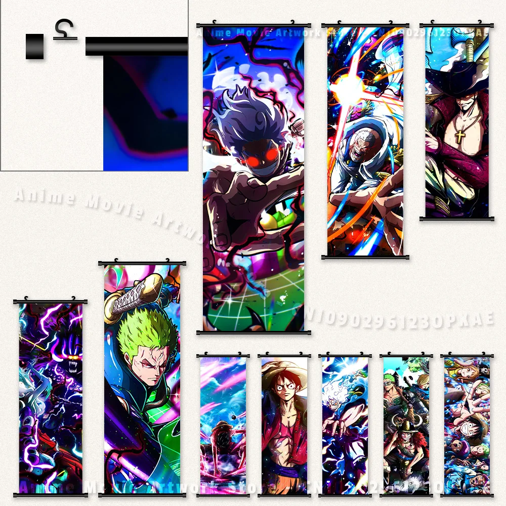 انمي ياباني قطعة واحدة جدار عمل فني مخطوطات صور القرد د. لوفي قماش معلق اللوحة ديكور المنزل طباعة HD الملصقات #1