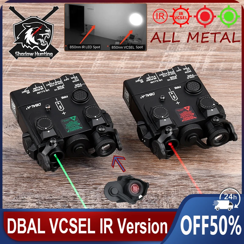 

Tactical DBAL-A2 Red Green Dot IR VCSEL Hight Power IR Lighting Version WADSN Metal DBAL IR Strobe Hunting Scout Flashlight