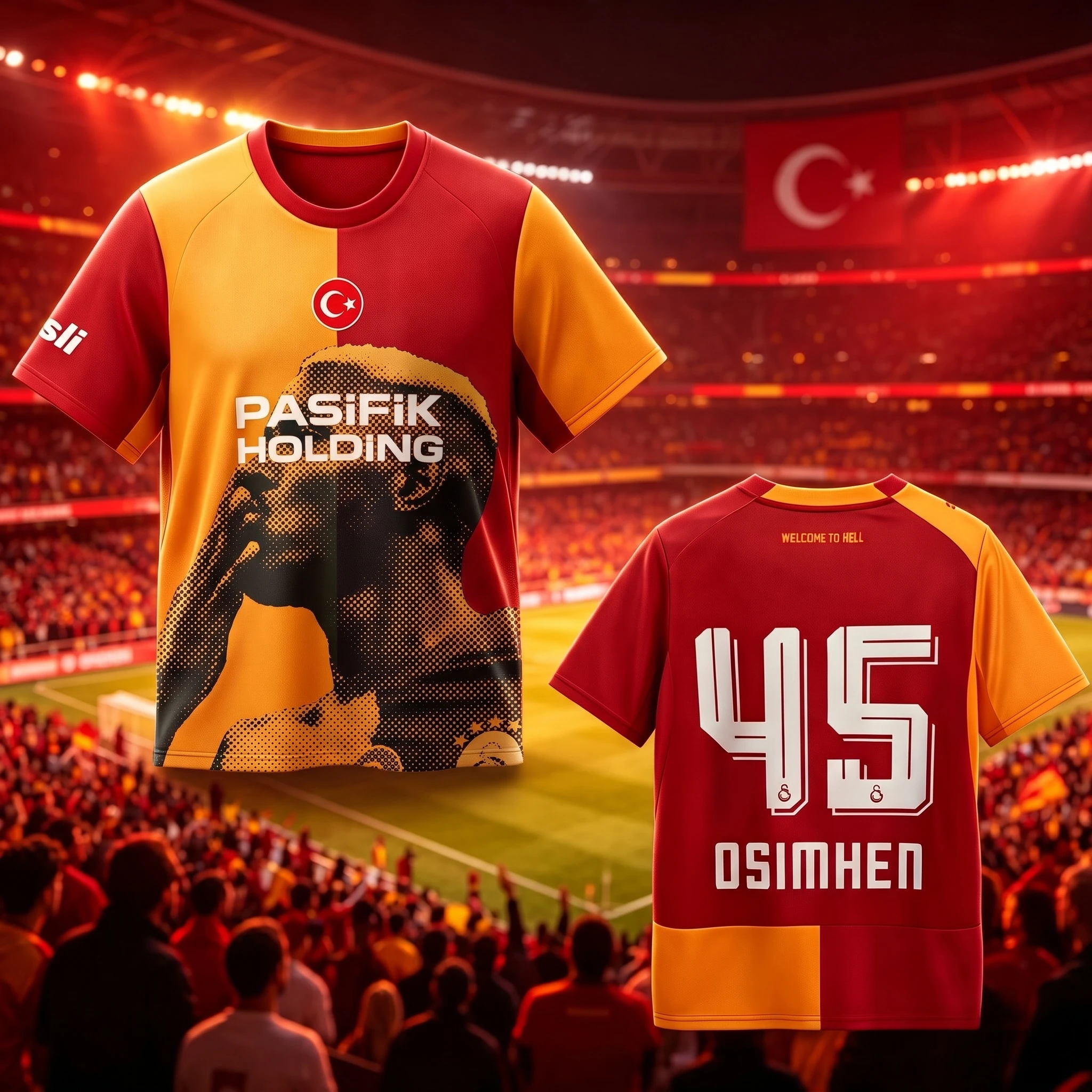 26/27 Galatasaray Parent‑Child Football Jersey, Family Matching Quick‑Dry Breathable 3D Sports Training Tops for Adults & Kids