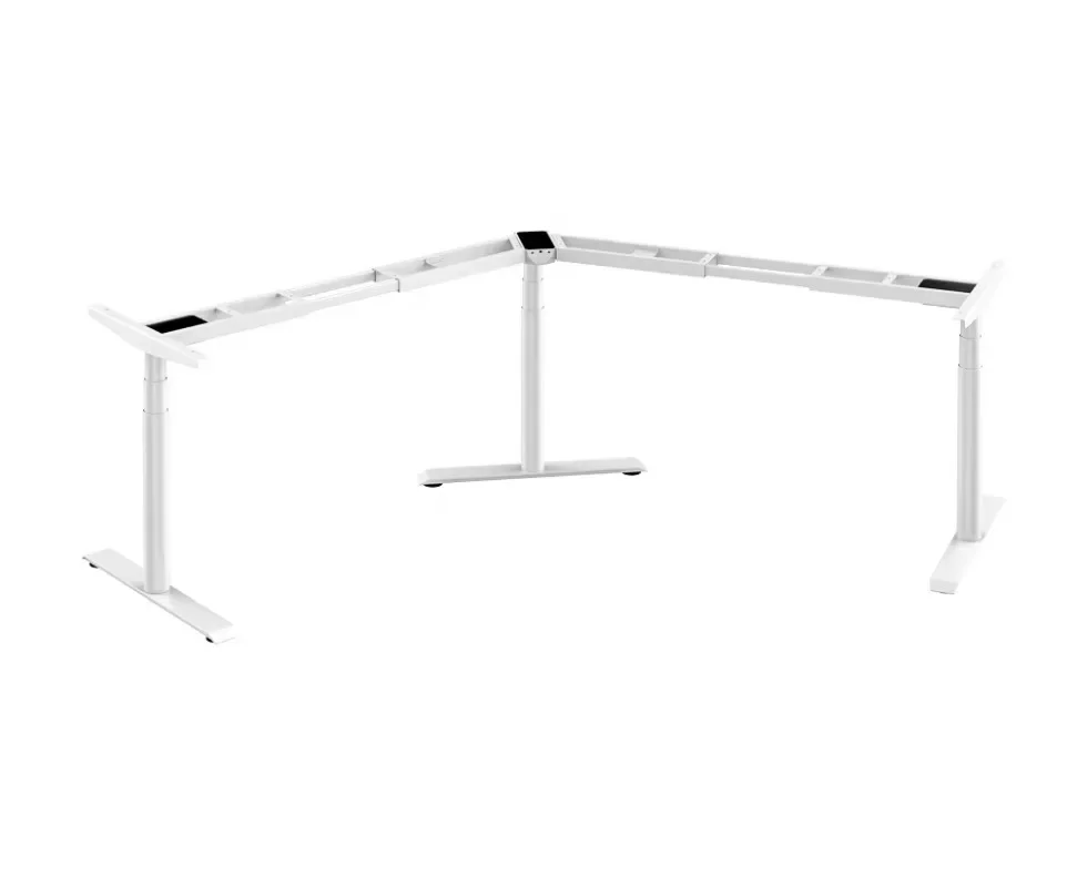 corner electric lift table L-shaped vertical computer table