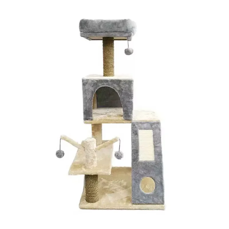 Customizable Gray Cat Tree Eco Friendly Scratching Board High Quality Pet Furniture Suitable For All Festivals Durable Design
