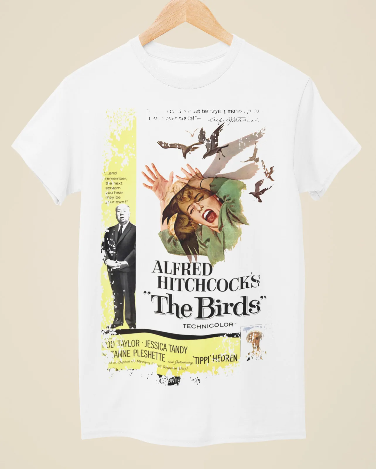 

The Birds - Movie Poster Inspired Unisex White T-Shirt