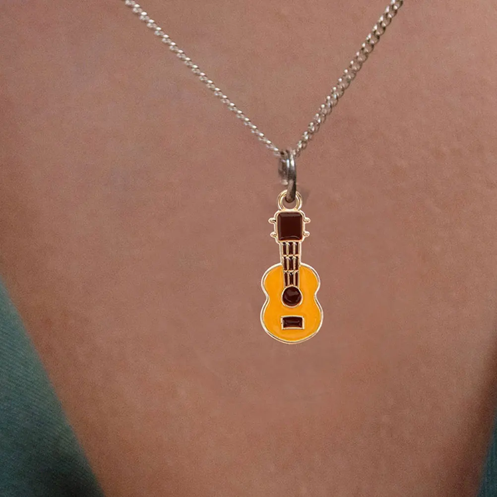 

25pcs Guitar Charms Diy Music Instrument Pendant Jewelry Making Necklace Bracelet Earring Accessory Kit Alloy Craft Keychain