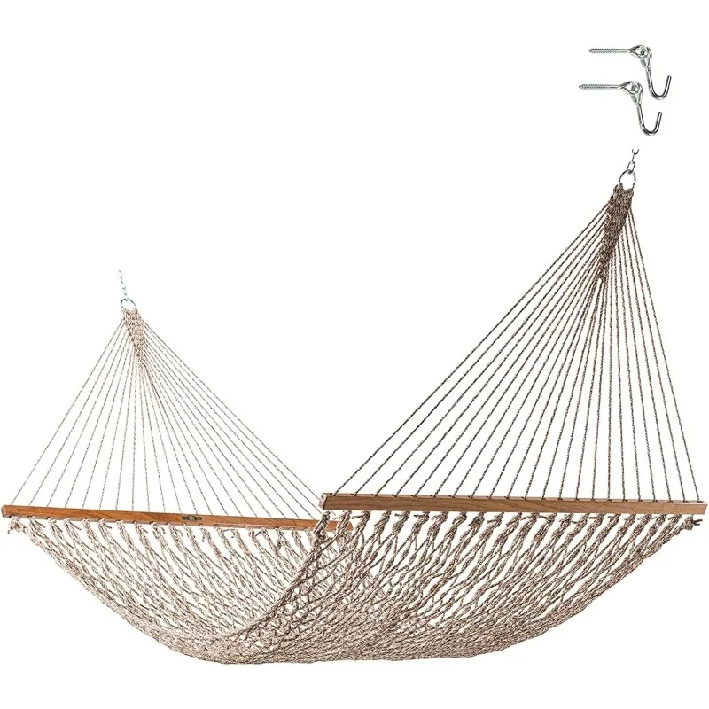 

Large Antique Brown Oatmeal Hammock with Extension Chains & Tree Hooks,450 LB Weight Capacity, 13 ft. x 55 in.