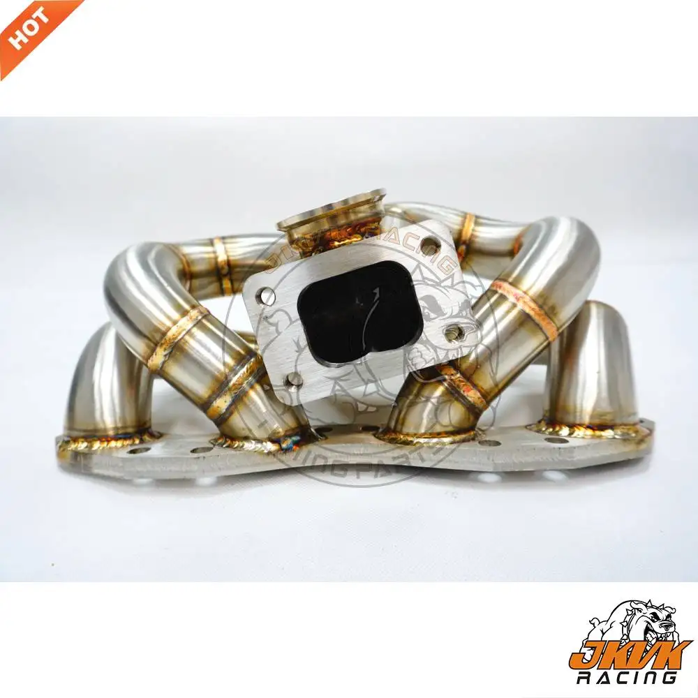 JKVK RACING Tubo de vapor de 3,0 mm de espesor 48 mm OD T3 SR20DET SR20 240SX S13 S14 Colector turbo de montaje superior