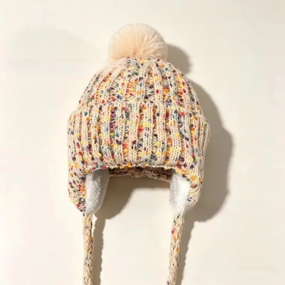 Vintage Warme Strickmütze mit Aufdruck, Wollmütze mit Ohrenschutz, Koreanische Winddichte Lei-Feng-Mütze für Radfahrer – Detail 11