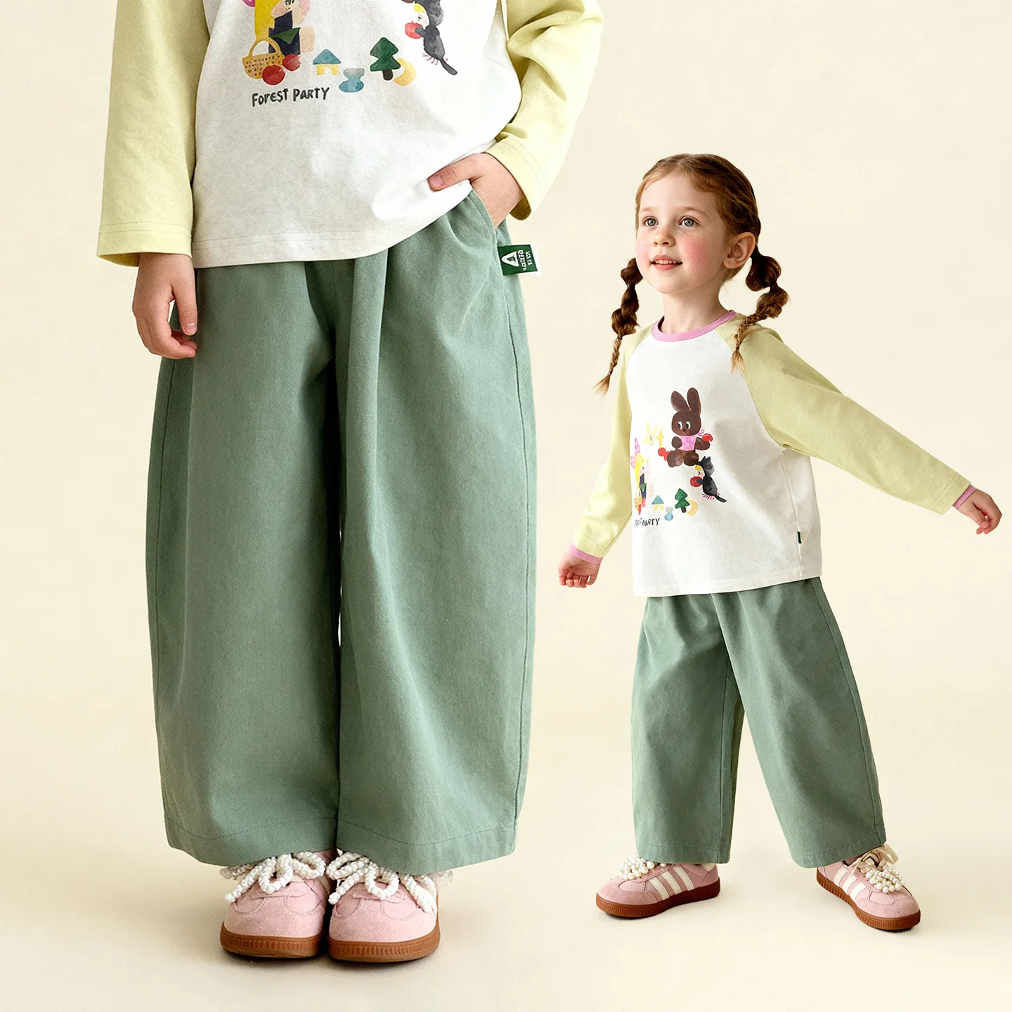 Amila Children's Spring Casual Pants Loose Fit Comfortable Skin Friendly Trendy Daily Wear Children's Underwear