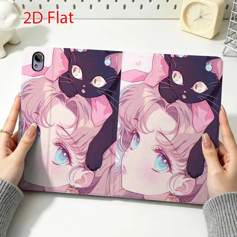 

Anime Girl Cat Pattern For Huawei MediaPad MatePad Honor Pro V6 9 V8 X9 12 X 13.3 SE 11 11.5 Inch Tablet Case Popular