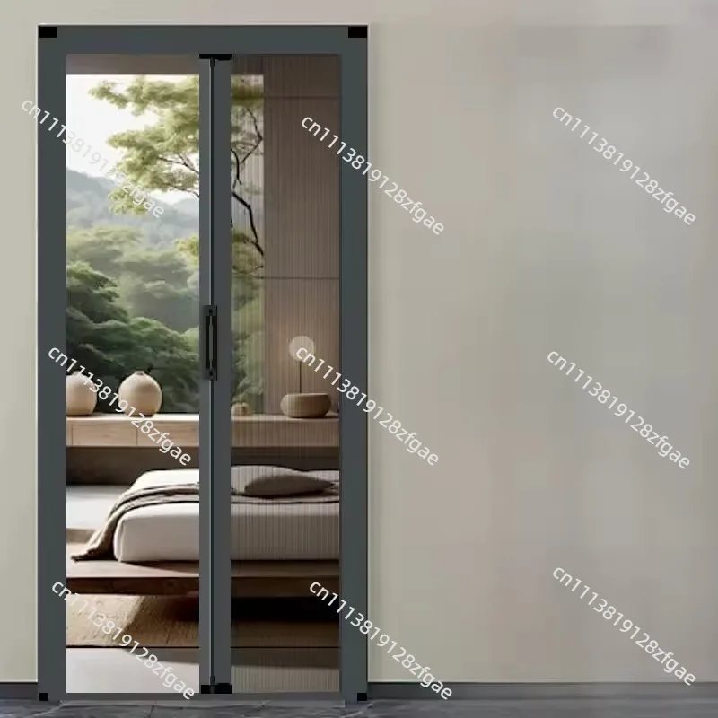 Trackless Retractable Screen Doors Sliding Door Trackless Pleated Mesh Sliding Screen Aluminium Mosquito Net Door-Bespoke - view 2
