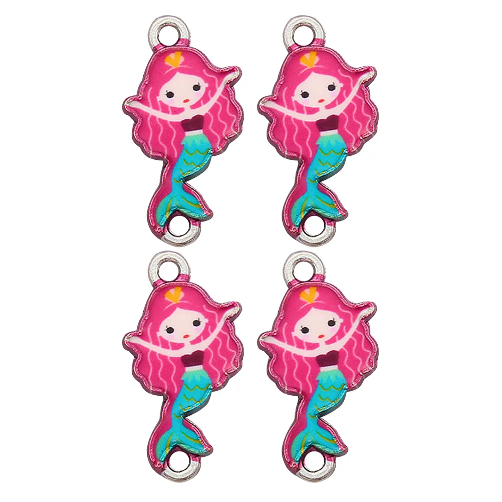 10 قطعة المعلقات سبائك حورية البحر فريدة من نوعها DIY سحر الموضة لقلادة سوار أقراط مجوهرات سبيكة قلادة سحر #6