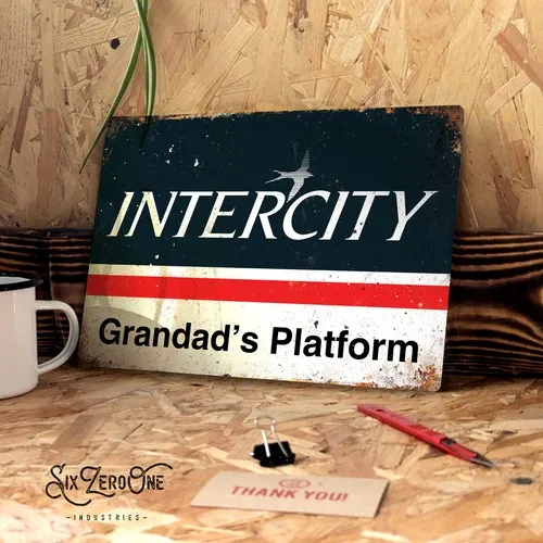 Personalised Intercity Train Station Metal Sign Landscape. Platform Station 125 --Tin Sign